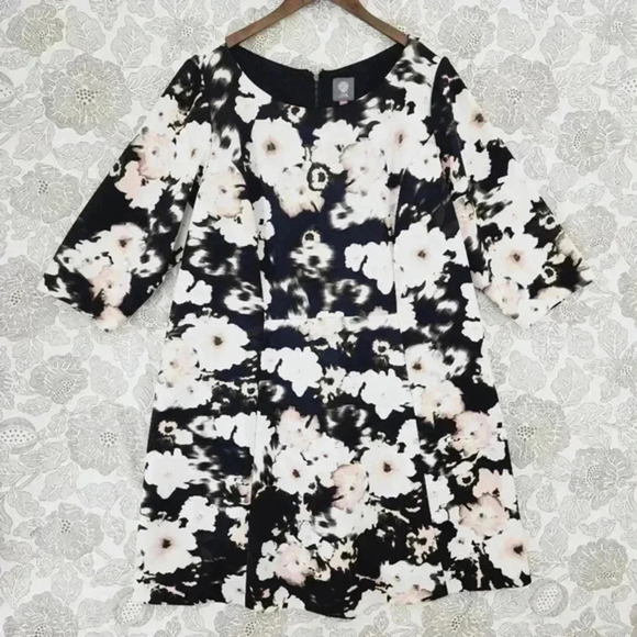Vince‎ Camuto Scuba Floral Tunic Knee Dress Size 22W - Picture 1 of 10